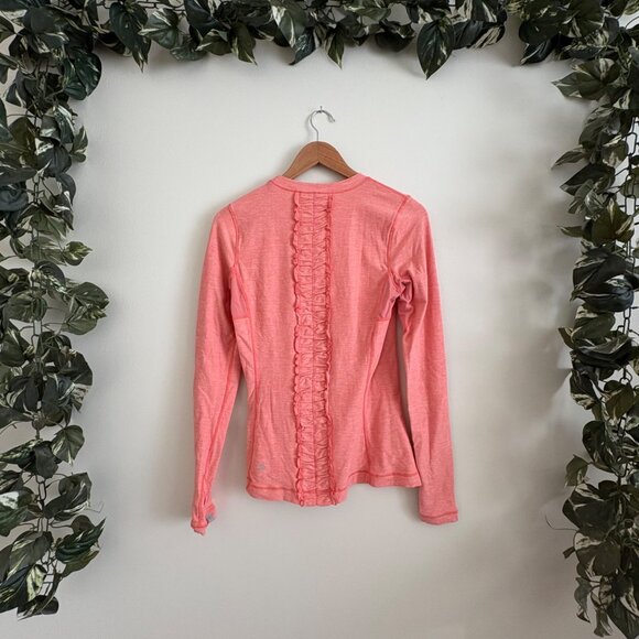 Lululemon Athletic Run Dash Long Sleeve Shirt Salmon Pink Women’s Size 6 - Picture 2 of 9